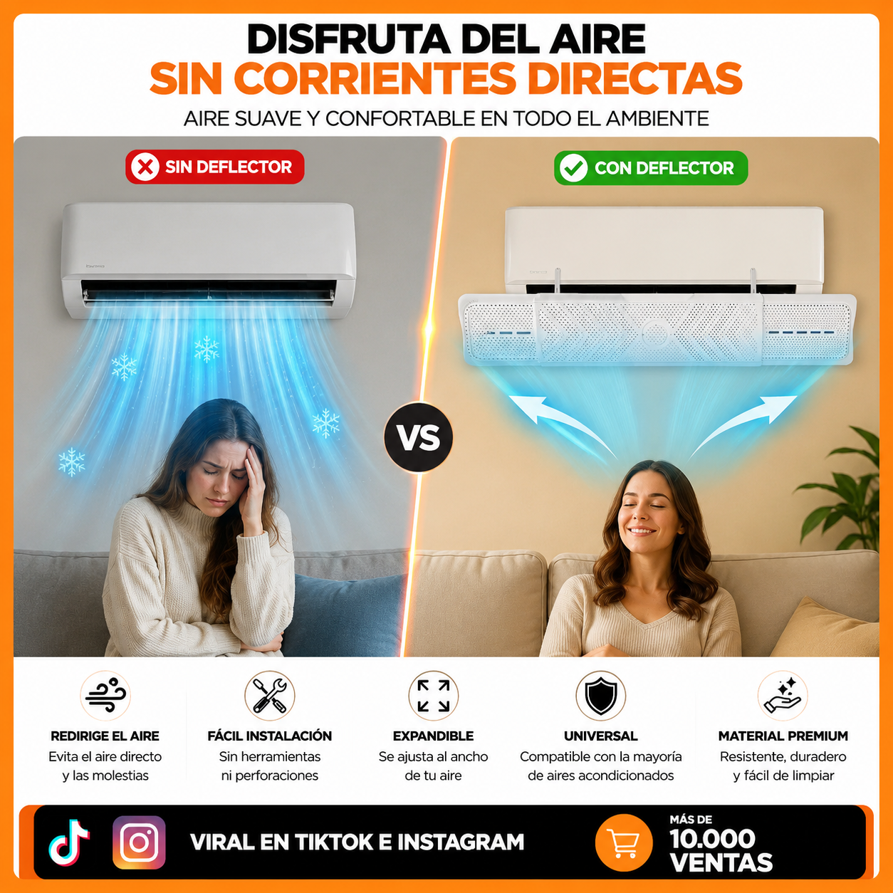 DEFLECTOR DE AIRE ACONDICIONADO Drops - Imagen 2