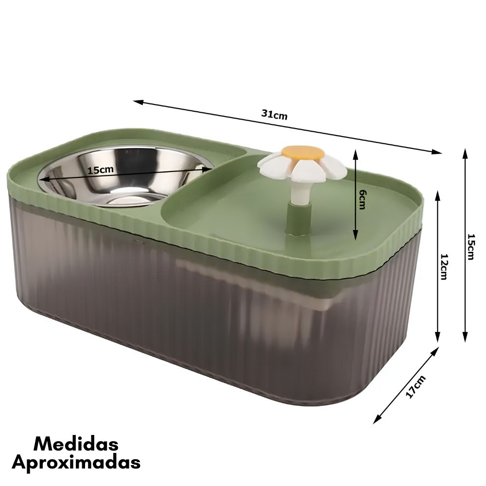 Comedero Y Bebedero 2 En 1 Fuente 3 L - Imagen 1
