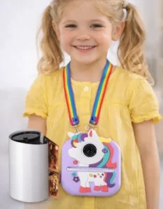 Camara Kids Con Impresora Unicornio