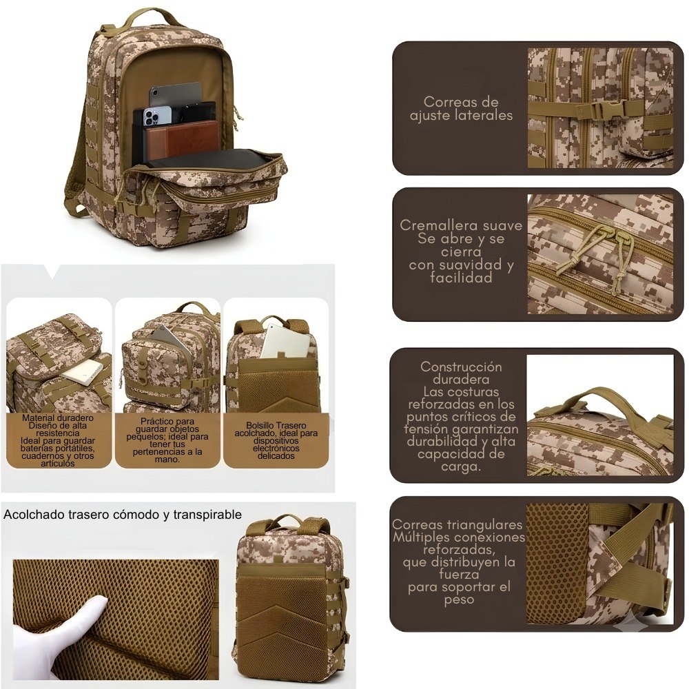 Bolso Morral Mochila Tactico Multifuncio - Imagen 3