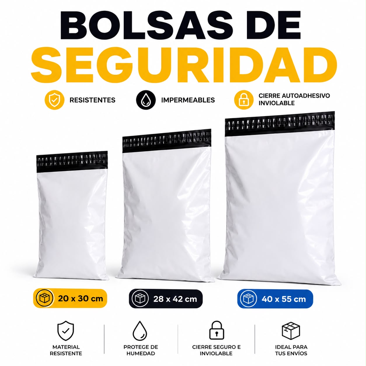 Bolsa de Seguridad 20*30 100 unidades - Imagen 2