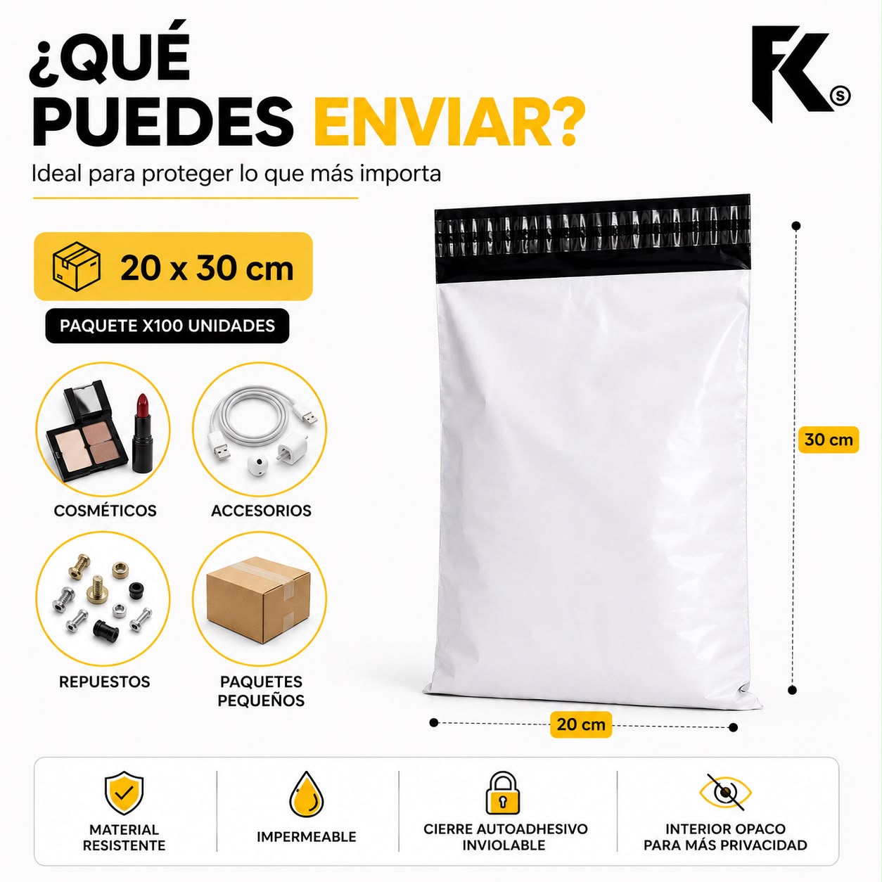 Bolsa de Seguridad 20*30 100 unidades - Imagen 1