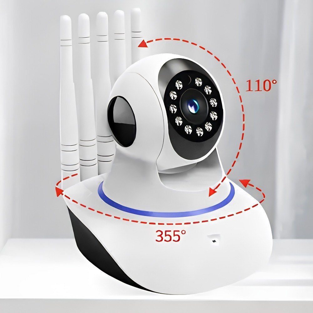Camara De Seguridad Wifi 5 Antenas Robot - Imagen 3