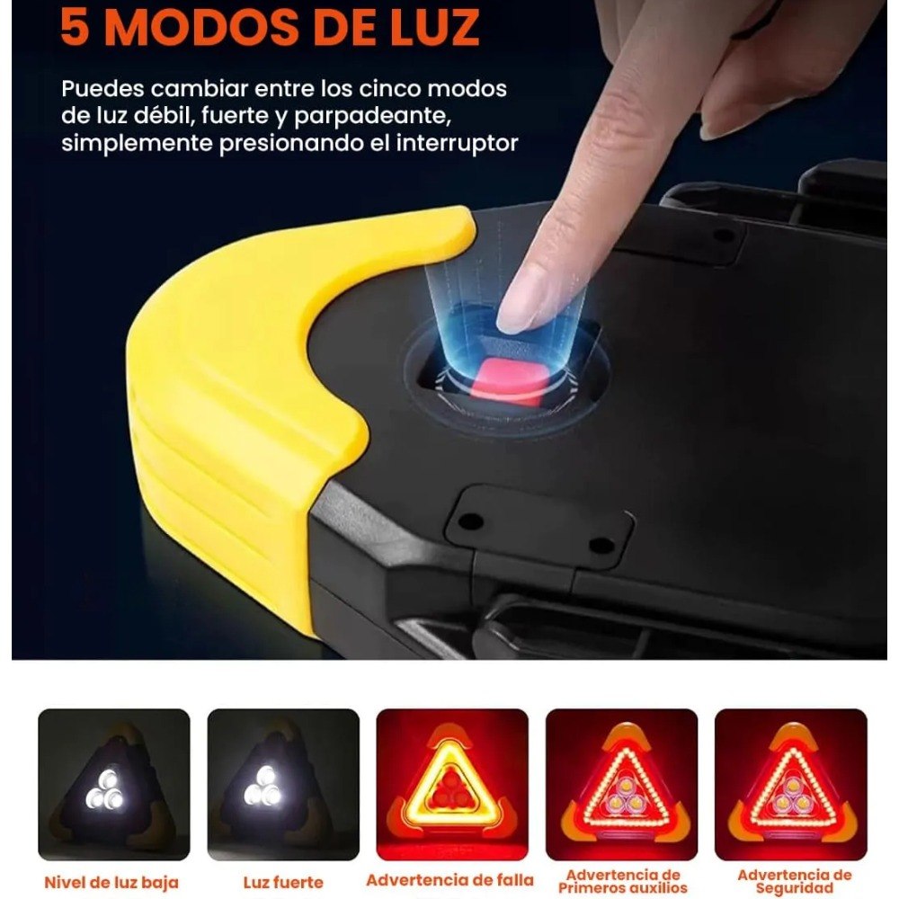 Lampara Triangulo De Señalizacion Luz - Imagen 2
