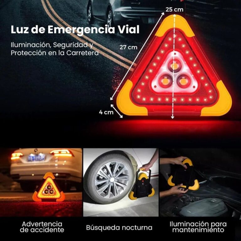 Lampara Triangulo De Señalizacion Luz