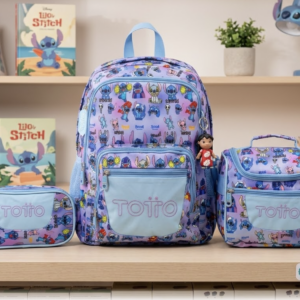MALETA ESCOLA X3 PIEZAS STITCH