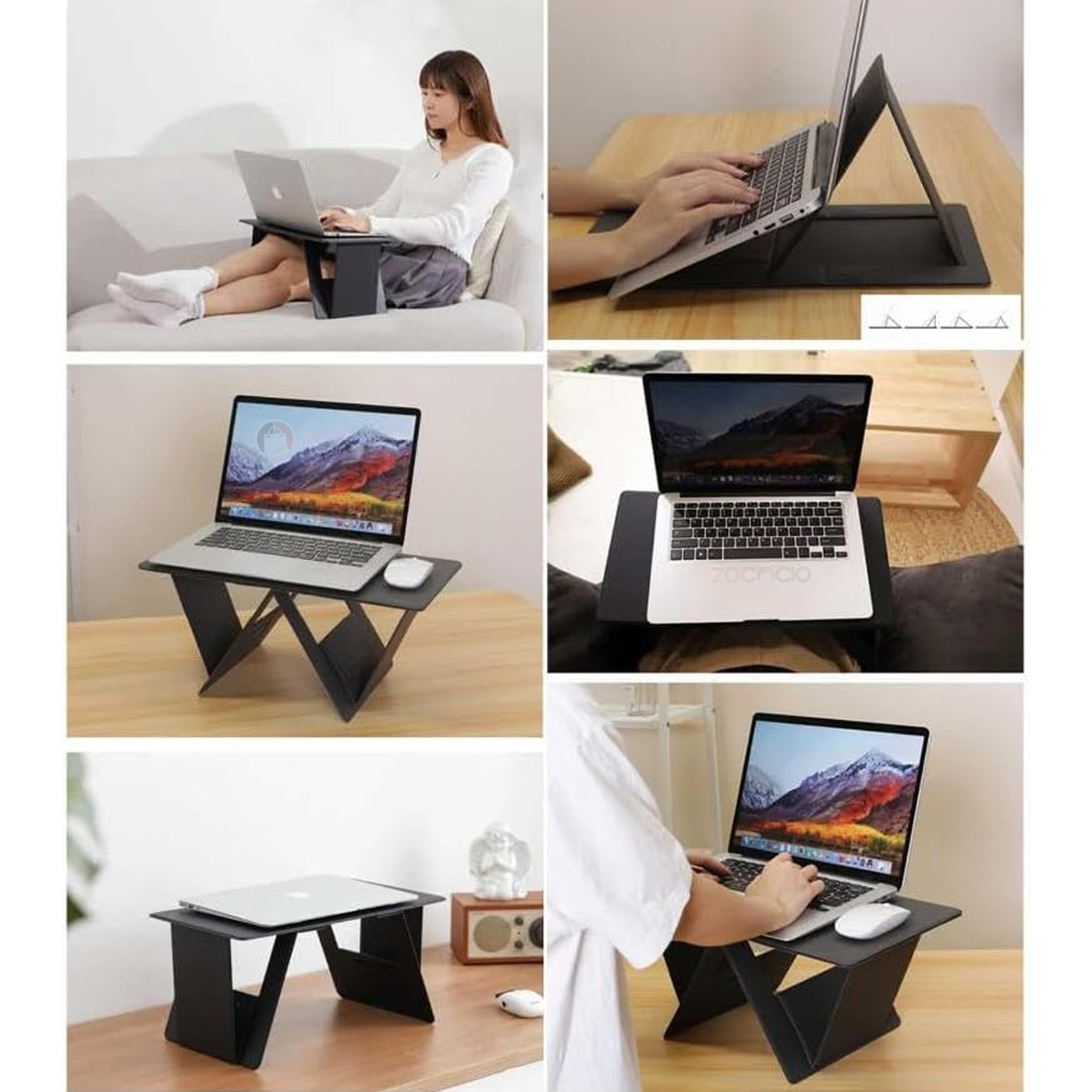 Soporte De Cuero Portátil Mesa Plegable - Imagen 4