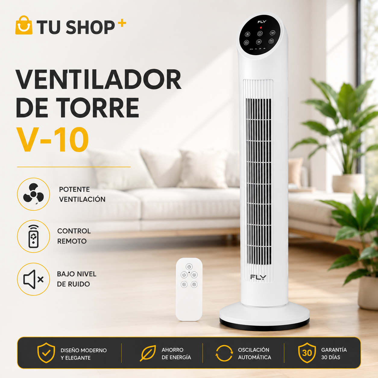 Ventilador de Torre con Control - Imagen 4