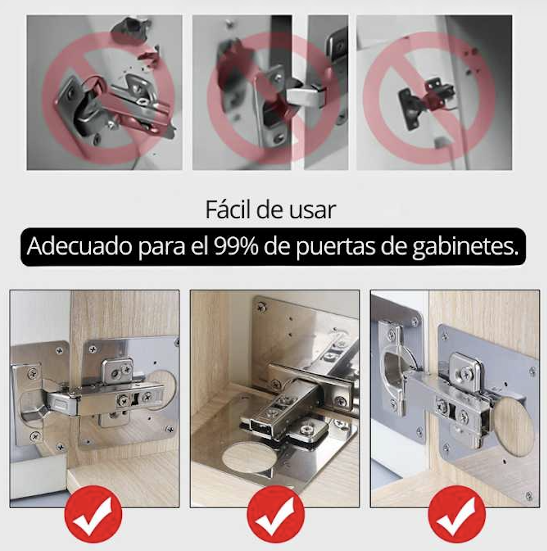 🔩PACK REPARADOR DE BISAGRAS PRO x 8 UND - Imagen 3
