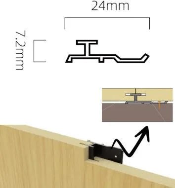 Perfil para WPC Interior – SKU AL220-PB - Imagen 2