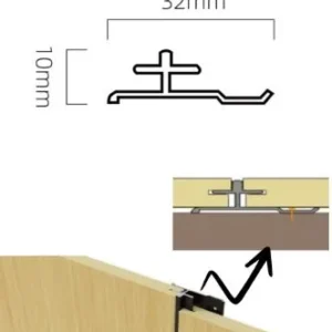 Perfil para WPC Interior – SKU AL222 Color Cobre