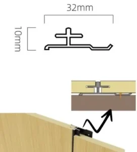 Perfil para WPC Interior – SKU AL222 Color Plateado