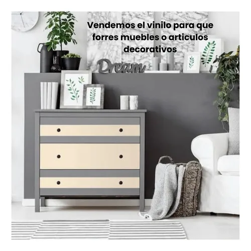 Vinilo Adhesivo 45 Cms X 15 Mts Vinilo Colores Mate Contact Almendra - Imagen 2