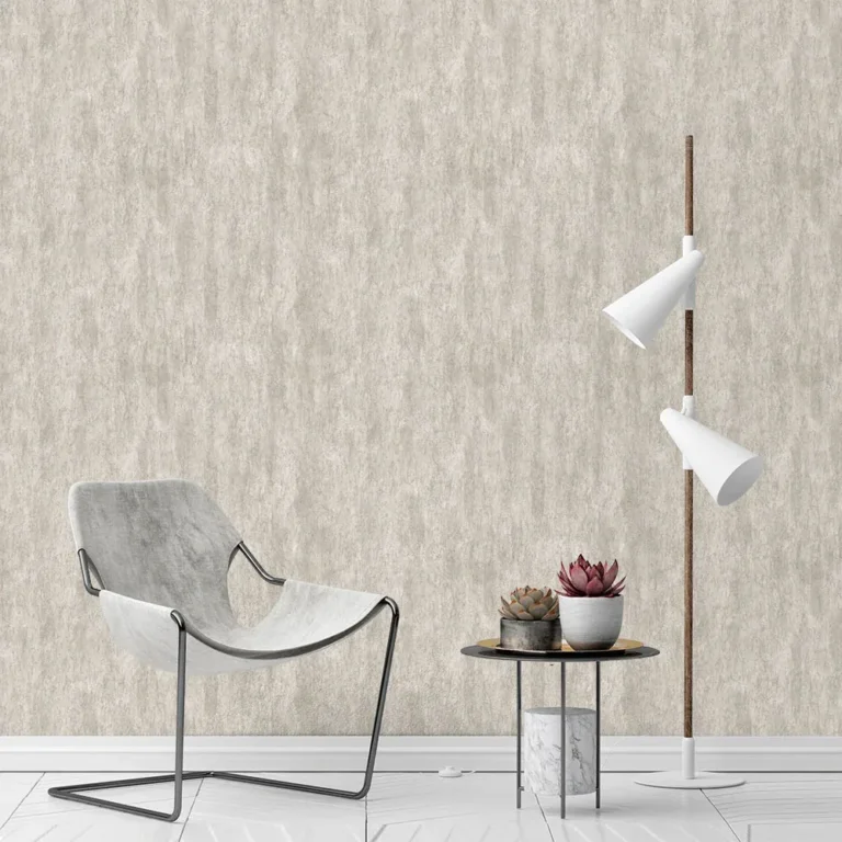 Papel de Colgadura Efecto Estuco Beige Claro
