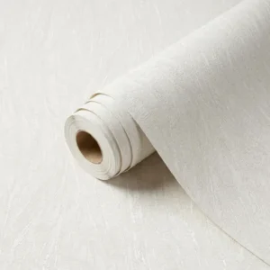 Papel de Colgadura Liso Texturizado Blanco Hueso