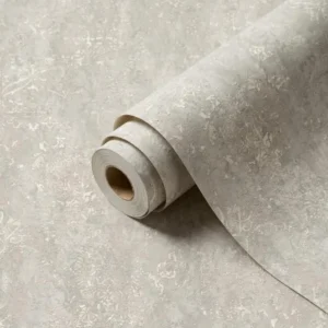 Papel de Colgadura Efecto Estuco Gris Claro 106 cm x 5 m