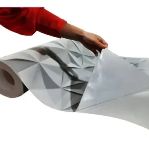 Vinilo Adhesivo Para Pared Diseño Triángulo Gris De 70  X 2.5 Mts Triangulo Gris 70cms X 2,5 Mts