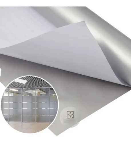 Película Vidrio Ventanas 60cm*7mts Privacidad Vinilo Fácil   Gris Sandblasting 60 Cms X 7 Mt - Imagen 3