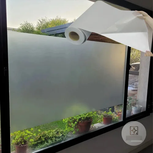 Película Vidrio Ventanas 60cm*7mts Privacidad Vinilo Fácil   Gris Sandblasting 60 Cms X 7 Mt - Imagen 4