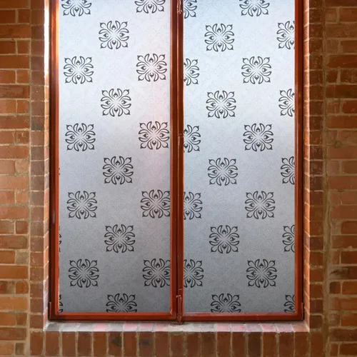 Vinilo Adhesivo Frosted 3mt X 120cm Sandblasting Vidrio Color Fg006 Arabescos Negros X 3 Mts - Imagen 4