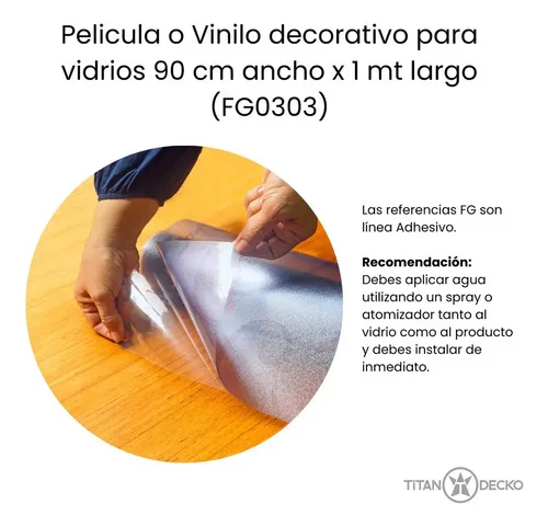Película Vinilo Decorativo Vidrio Ventana 90 Cm X 1 M Fg0303-90 - Imagen 2
