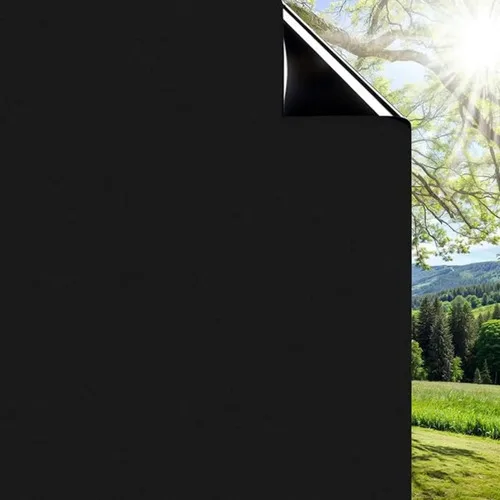 Película Vidrio Ventana Vinilo 100% Oscuridad 60cm*5mts Negro - Imagen 2