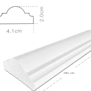 Moldura Decorativa Blanco para Comedor 4,1cm x 285cm
