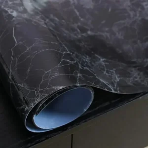 Vinilo Decorativo Adhesivo Tipo Mármol Negro, 45.7 Cm X 15mt