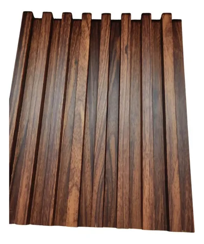 Panel Ripado Wpc Interior Madera Plástica Panel 3d Ranurado - Imagen 4