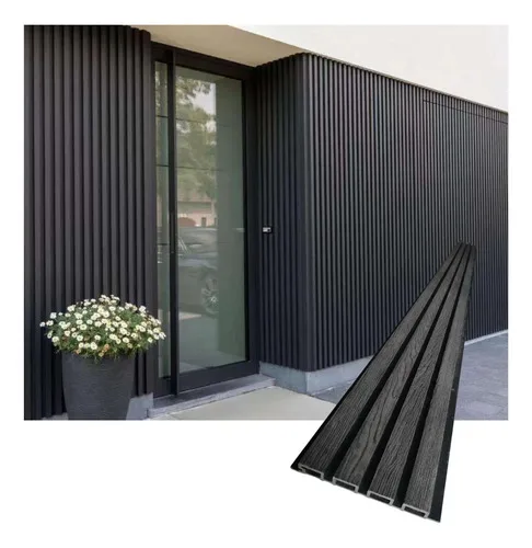 Panel Ripado Wpc Exterior Madera Plástica Panel 3d Ranurado - Imagen 3