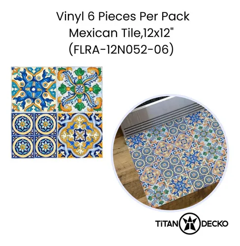 Baldosa Adhesiva Paq X 6 Unid 30*30cms Vinilo Vintage - Imagen 2