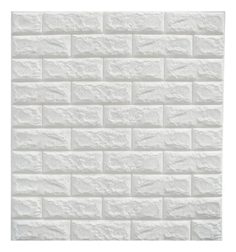 Lamina Adhesiva 3d Ladrillo Blanco Panel Decorativo Ew006 Ladrillo Blanco - Imagen 1