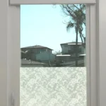 Vinilo Decorativo Adhesivo Esmerilado Encaje Blanco Con-t Verde Claro