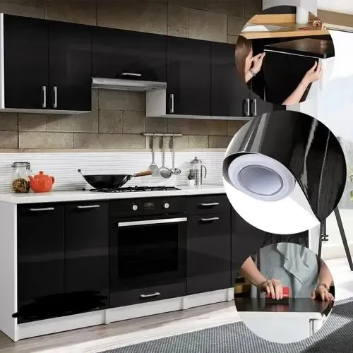 Vinilo Adhesivo 60cmx5 Mts Negro Vinilo Muebles - Imagen 1