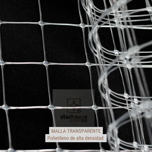 1,80 Mts X 20 Mt Malla Balcón Ventana Seguridad Transparente - Imagen 3