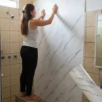 Adhesivo Tipo Mármol 2 Mts X 120cm - Papel Tapiz Marmolizado Marmol Mate Balnco Con Gris