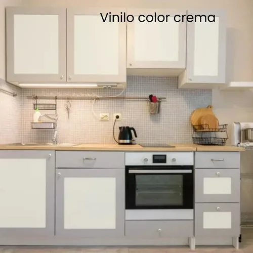 Vinilo Adhesivo 45 Cms X 15 Mts Vinilo Colores Mate Contact Crema - Imagen 3