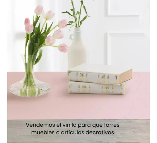 Vinilo Adhesivo 45 Cms X 15 Mts Vinilo Colores Mate Contact Rosa Pastel - Imagen 3