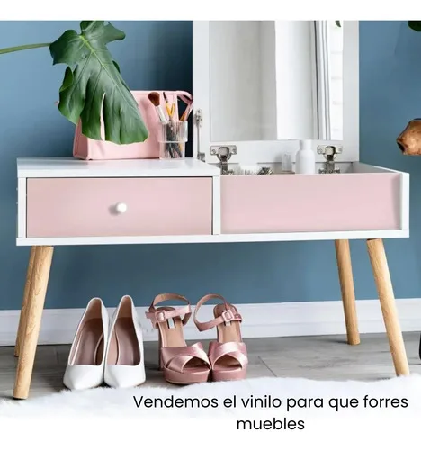 Vinilo Adhesivo 45 Cms X 15 Mts Vinilo Colores Mate Contact Rosa Pastel - Imagen 4
