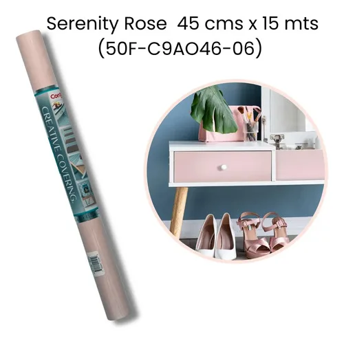 Vinilo Adhesivo 45 Cms X 15 Mts Vinilo Colores Mate Contact Rosa Pastel - Imagen 6
