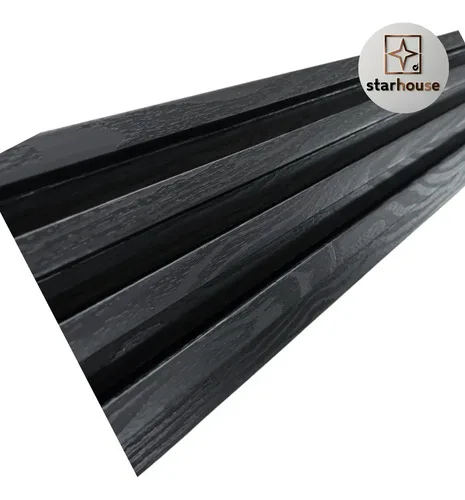 Panel Wpc Interior Caja X 10 Paneles Ripados Paredes 3d Wpc Interior - Leer 2da Foto Vetas Negras - Leer Foto 2 - Imagen 4
