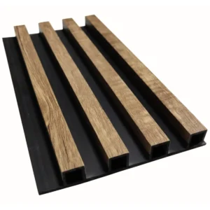 Panel Ripado Wpc Interior Madera Plástica Panel 3d Ranurado