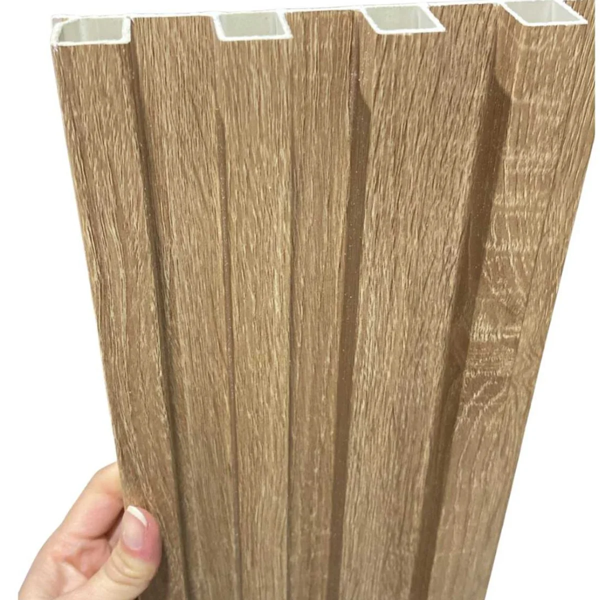Panel Ripado Wpc Interior Madera Plástica Panel 3d Ranurado - Imagen 5